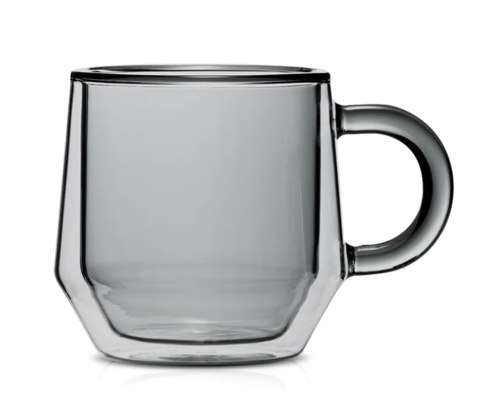 Double Wall Insulated Glass Cups for Tea and Coffee, Set of 2